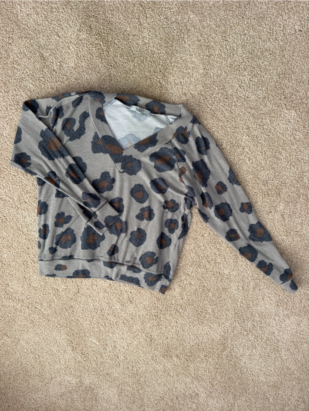 gaze Gray Leopard Print Lightweight Hoodie